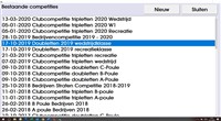 Pro PETANQUE competitiebeheer. Bestaande of nieuwe competitie openen
