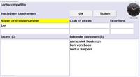 Pro PETANQUE competitiebeheer. Inschrijven deelnemers met lijst bekende personen